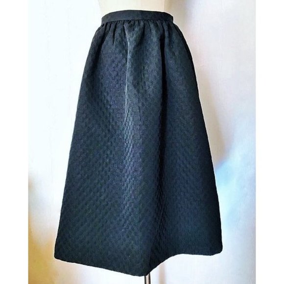 H&M Skirts Hm Black Polka Dot Full Midi Tea Skirt 2 Nwt Poshmark